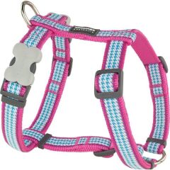 Reddingo Fang It Desenli Köpek Göğüs Tasması 15 mm (S) - Fusya
