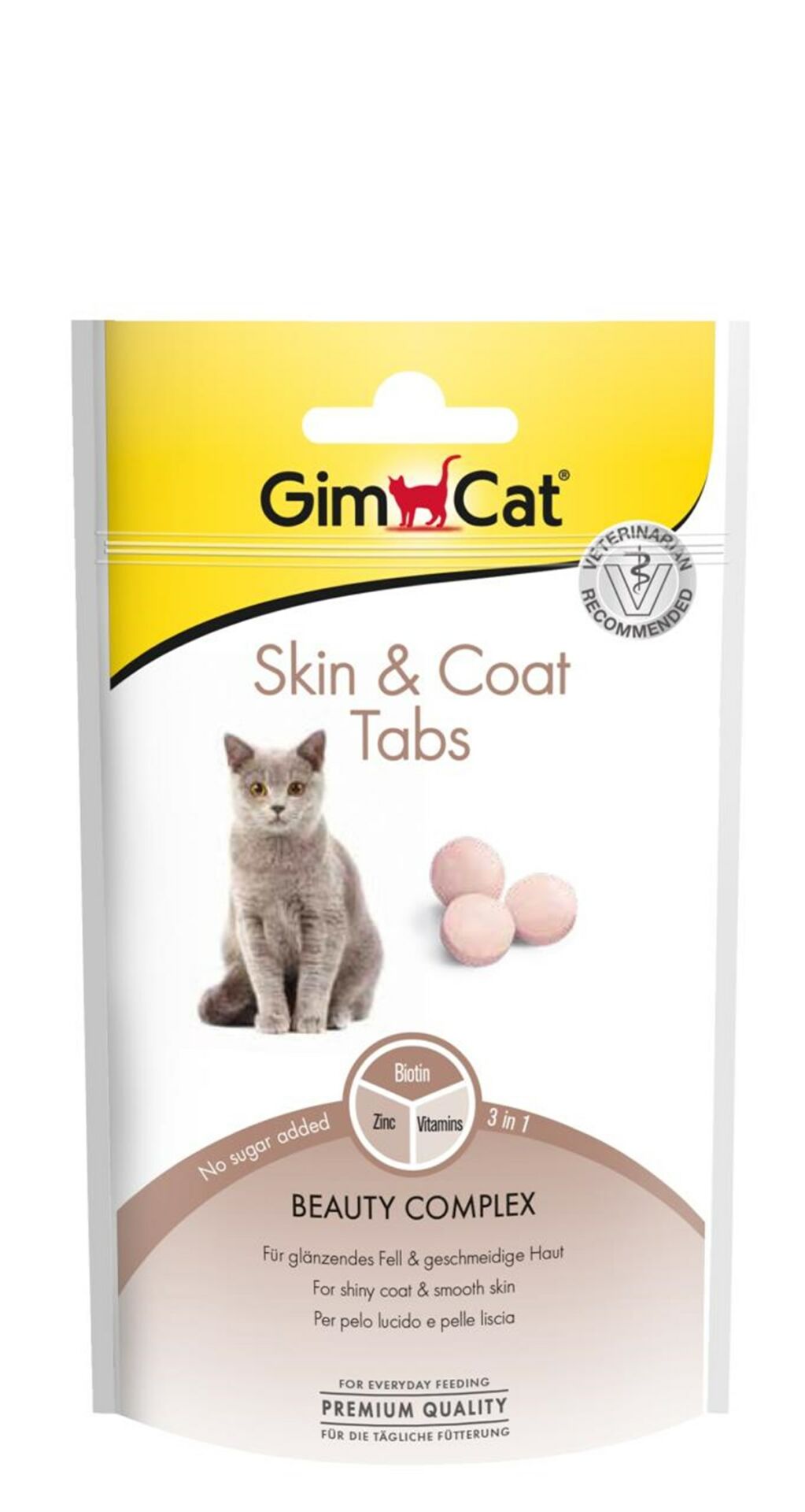 Gimcat Skin_Coat Tabs Deri ve Tüy Sağlığı Kedi Ödül Tableti 40 Gr