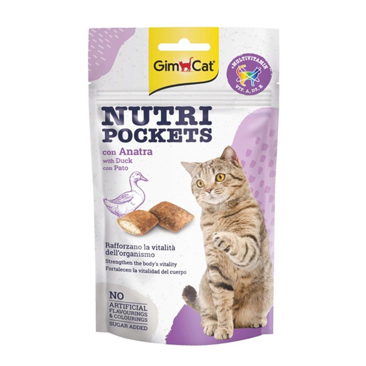 Gimcat Nutripockets Ördekli _ Multivitaminli Kedi Ödülü 60Gr
