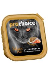 Pro Choice Sterilised Somonlu Kısırlaştırılmış Tahılsız Yaş Kedi Maması 100 Gr