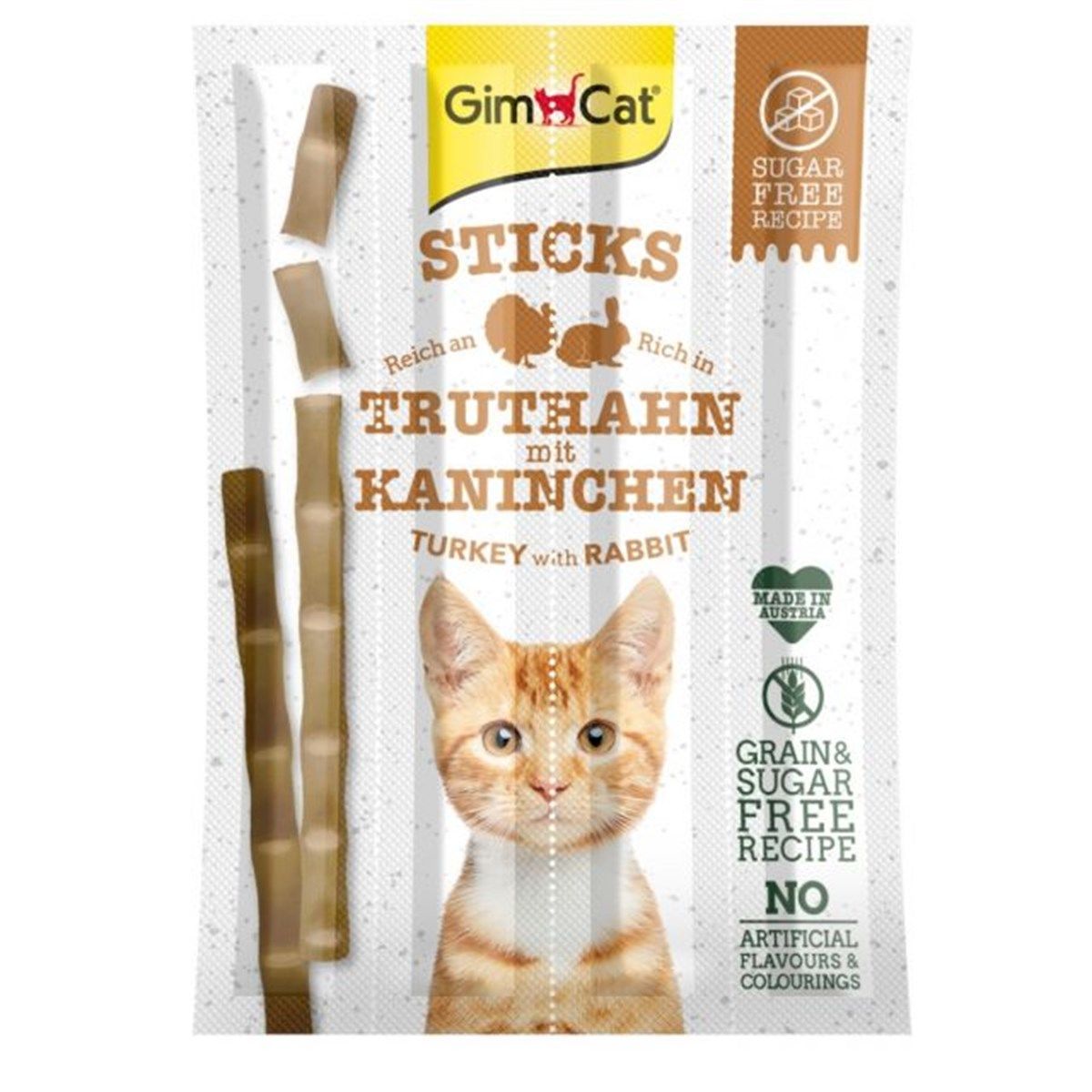 Gimcat Sticks Hindi _ Tavşan Etli Tahılsız Kedi Ödül Çubukları 4_Lü 20Gr
