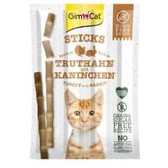 Gimcat Sticks Hindi _ Tavşan Etli Tahılsız Kedi Ödül Çubukları 4_Lü 20Gr
