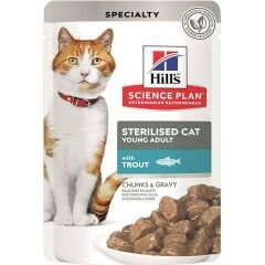 Hills Sterilised Kısırlaştırılmış Kedi Alabalık Konserve 85Gr