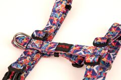 PetTagArt  Ayarlanabilir Desenli H Tipi Köpek Göğüs Tasması