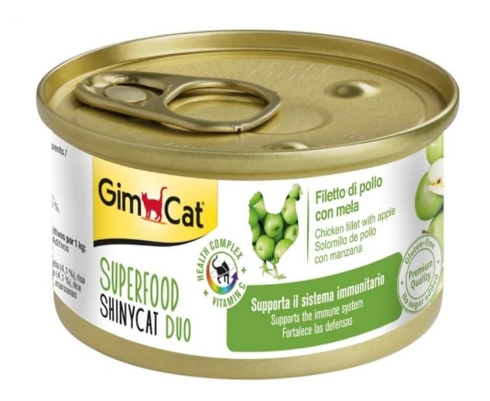 Gimcat Shinycat SF Tavuklu Elmalı Fileto Kedi Konservesi 70 gr