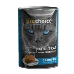 Pro Choice Sardalya ve Hamsi Etli Şekersiz Tahılsız Ezme Yetişkin Kedi Konservesi 400 gr