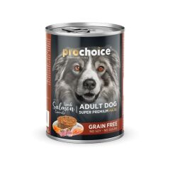 Pro Choice Kuzu ve Somon Etli Havuçlu Şekersiz Ezme Yetişkin Köpek Konservesi 400 gr