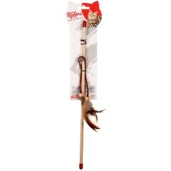Natura Deri Saçaklı Kedi Olta Oyuncak 40 Cm