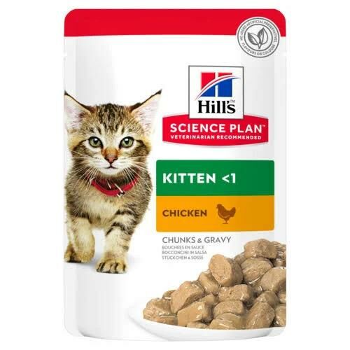 Hills Chunks in Gravy Kitten Tavuklu Yavru Kedi Konservesi 85 Gr