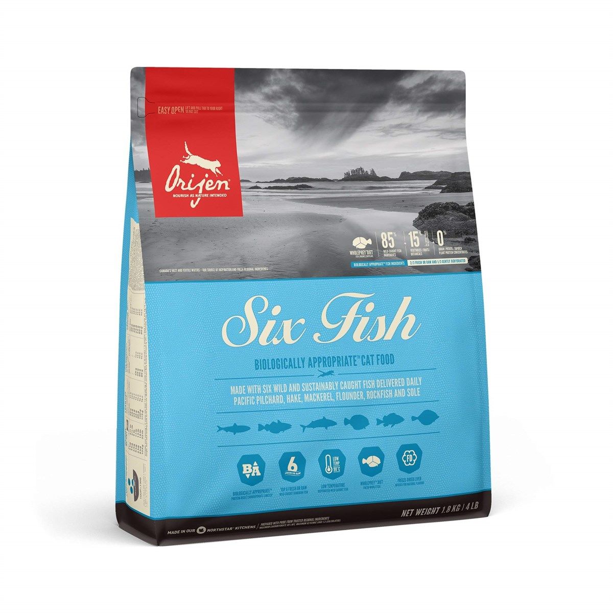 Orijen Six Fish Cat - 6 Balıklı Tahılsız Kedi Maması 1,8Kg