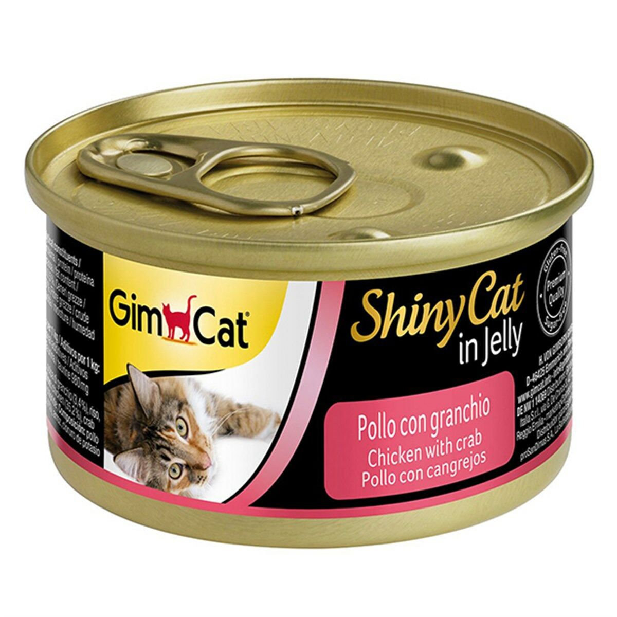 Gimcat Shinycat Jel İçinde Tavuk ve Yengeçli Kedi Konservesi 70 Gr