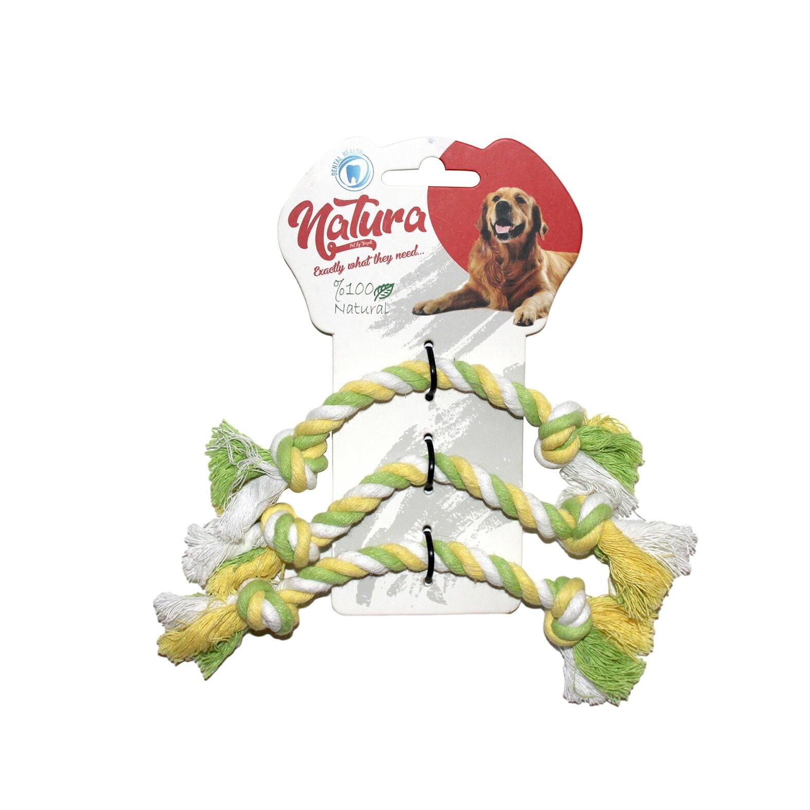 Natura Üçlü Halat Köpek Oyuncak XS 19 Cm