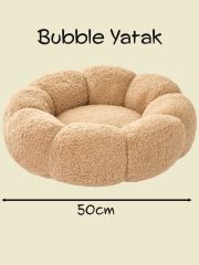 Patiderm Bubble Pelüş Kedi Köpek Yatak-Bej