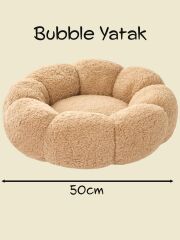Patiderm Bubble Pelüş Kedi Köpek Yatak-Bej