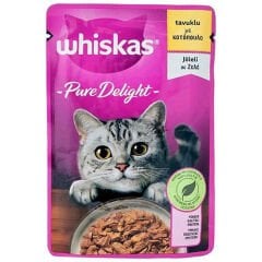 Whiskas Pouch Pure Delight Jöle İçinde Tavuklu Yetişkin Kedi Konservesi 28 Adet 85 Gr