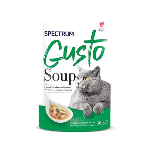 Spectrum Gusto Ton Balıklı Uskumrulu ve Brokolili Kedi Çorbası 50 Gr