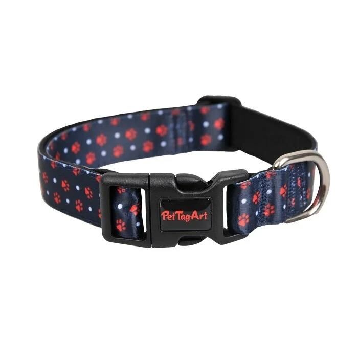 PetTagArt  Ayarlanabilir Desenli Yumuşak Doku Köpek Boyun Tasması