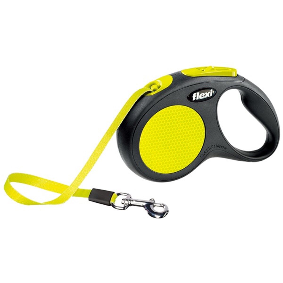 Flexi New Neon Small Sarı Şerit Gezdirme 5 Mt