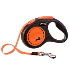 Flexie New Neon Turuncu Small Şerit Gezdirme 5 Mt