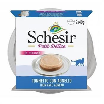 Schesir Delice Ton ve Kuzulu Kedi Mousse Mama 2x40 gr