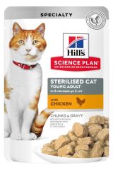 Hills Kısırlaştırılmış Tavuklu Kedi Pouch Konserve 85 Gr