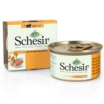 Schesir Salads Poke Sos İçinde Ton Balıklı ve Surimili Kedi Konservesi 85 gr