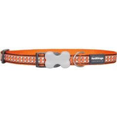 Reddingo Reflektörlü Kemik Desenli Boyun Tasması Turuncu - 25 mm (L)