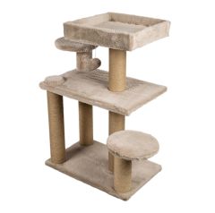 Dubex 56x83x91 cm Kedi Oyun Evi ve Tırmalama Platformu Bej
