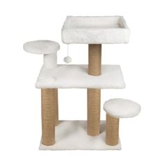 Dubex 56x83x91 cm Kedi Oyun Evi ve Tırmalama Platformu Beyaz