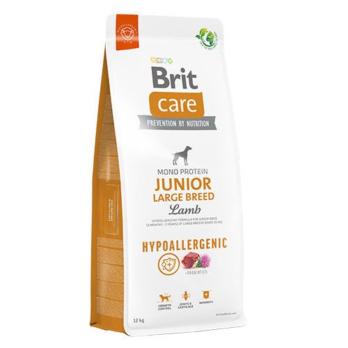 Brit Care Hypoallergenic Junior Large Breed Lamb Kuzulu Büyük Irk Yavru Köpek Maması 12 Kg