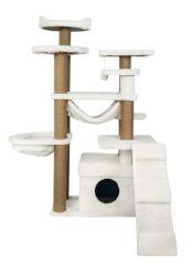 Dubex 122x108x144 cm Kedi Oyun Evi ve Tırmalama Platformu Beyaz