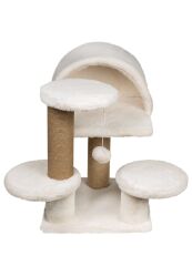 Dubex 63x63x55 cm Kedi Oyun Evi ve Tırmalama Platformu Beyaz