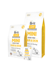Brit  Care Mini Hair Skın Somonlu ve Ringa Balıklı, Tahılsız, Köpek Maması 7 kg