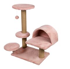 Dubex 65x87x87 cm Kedi Oyun Evi ve Tırmalama Platformu Pembe