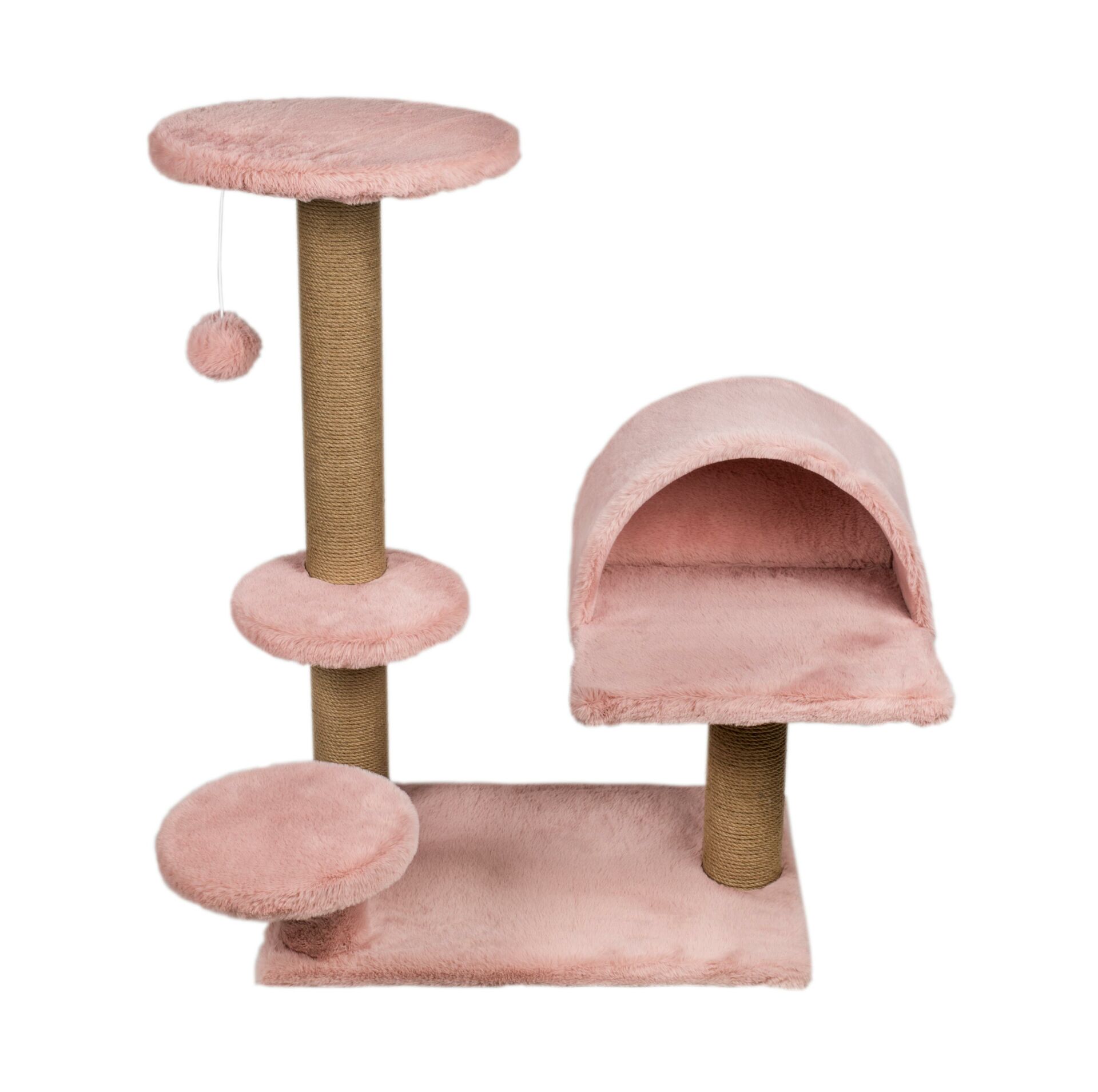 Dubex 65x87x87 cm Kedi Oyun Evi ve Tırmalama Platformu Pembe