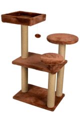 Dubex 65x88x111 cm Kedi Oyun Evi ve Tırmalama Platformu Tarçın