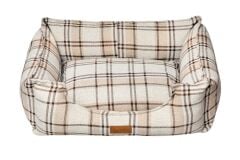 Dubex Premium Tartan Köpek Yatağı Bej Large 95x75x28 cm