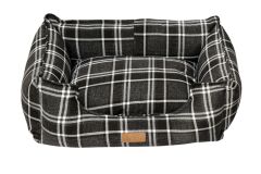 Dubex Premium Tartan Kedi Köpek Yatağı Siyah Large 95x75x28 cm