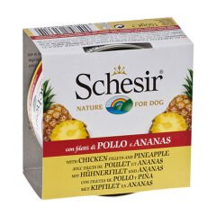 Schesir Tavuk Filetolu ve Ananaslı Yetişkin Köpek Konservesi 150 Gr