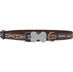 Reddingo Bone Yard Desenli Köpek Boyun Tasması 25 mm (L) - Kahverengi