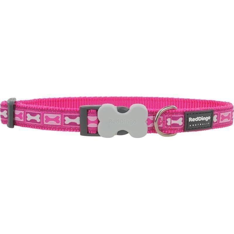 Reddingo Bone Yard Desenli Köpek Boyun Tasması 25 mm (L) - Fusya