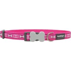 Reddingo Bone Yard Desenli Köpek Boyun Tasması 25 mm (L) - Fusya