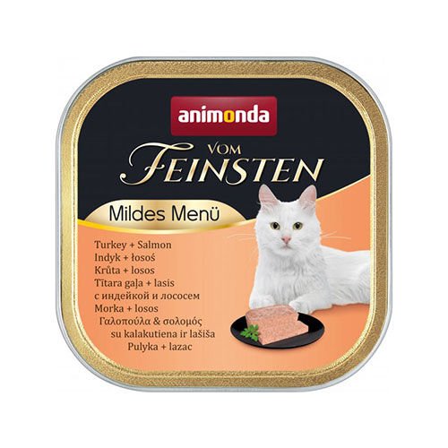 Animonda Vom Feinsten Hindili ve Somonlu Kısırlaştırılmış Kedi Konservesi 6 Adet 100 Gr