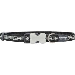 Reddingo Zincir Desenli Köpek Boyun Tasması Siyah - 20 mm (M)