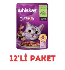 Whiskas Tasty Mix Kuzulu Tavuklu Ve Havuçlu Yaş Kedi Maması 85 Gr 12'Li Paket