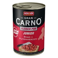 Animonda GranCarno Junior Sığır Etli ve Hindi Yürekli Yavru Köpek Konservesi 400 Gr