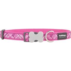 Reddingo Flanno Desenli Köpek Boyun Tasması 12 mm (Xs) - Fusya