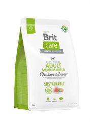 Brit Care Sustainable Adult Medium Breed Böcek ve Tavuklu Orta Irk Yetişkin Köpek Maması 3 Kg