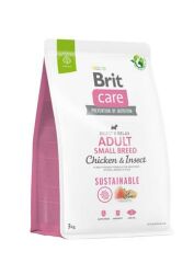 Brit Care Sustainable Adult Small Breed Böcek ve Tavuklu Küçük Irk Yetişkin Köpek Maması 3 Kg