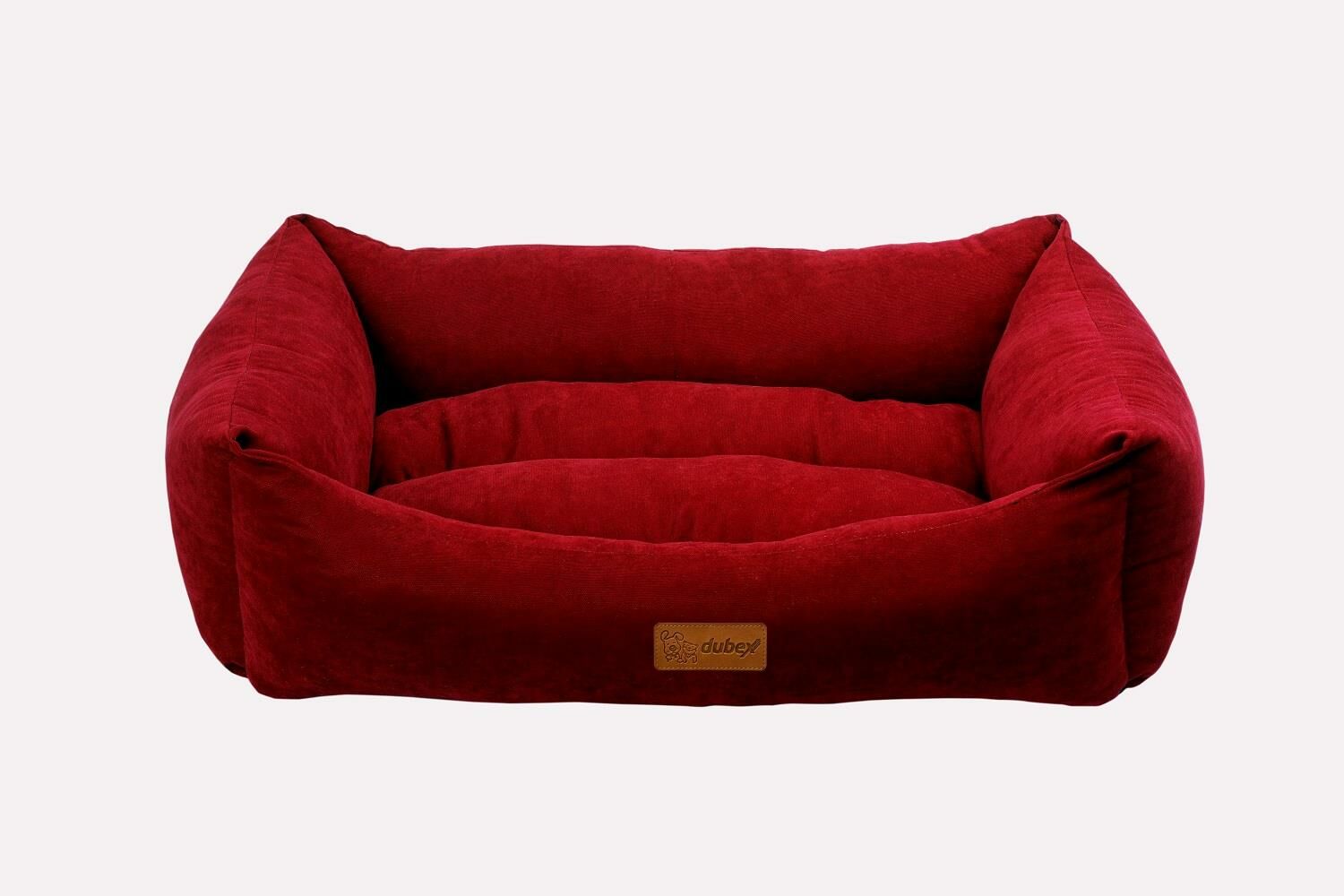 Dubex Cookie Kedi Köpek Yatağı Kırmızı Large 95x75x22 cm